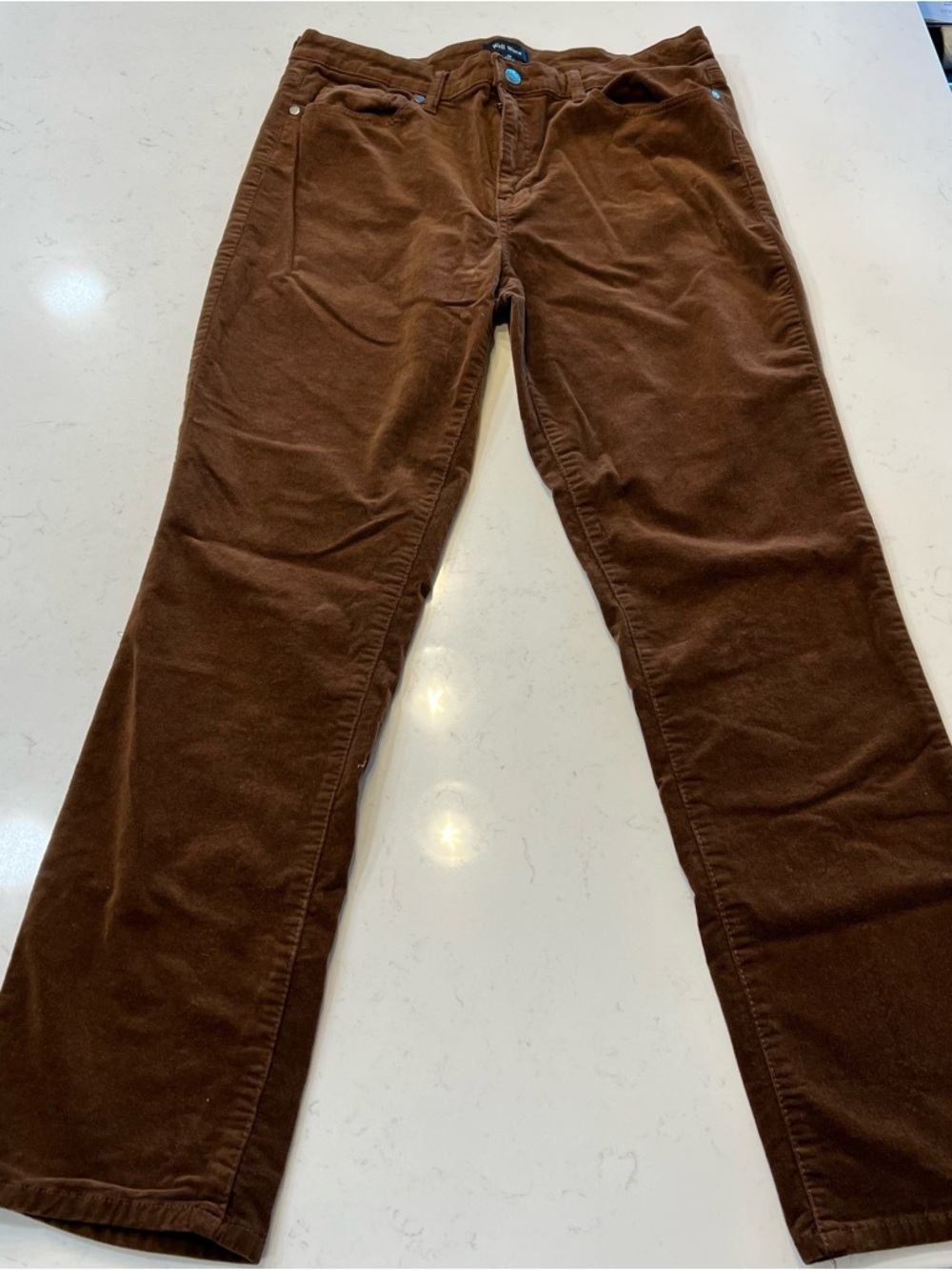 Well Worn Women's Straight Leg Corduroy Pants in Brown